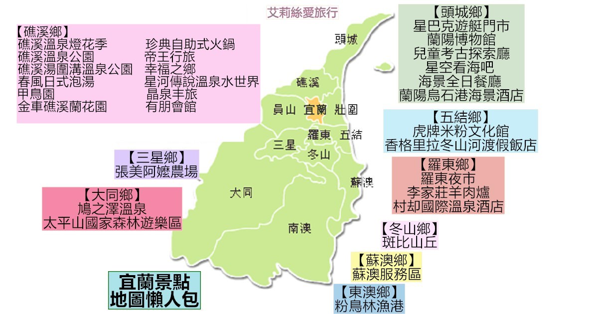 2023宜蘭新景點住宿一日遊地圖懶人包 超過30個親子行程 礁溪、頭城、五結怎麼玩？室內景點雨天備案