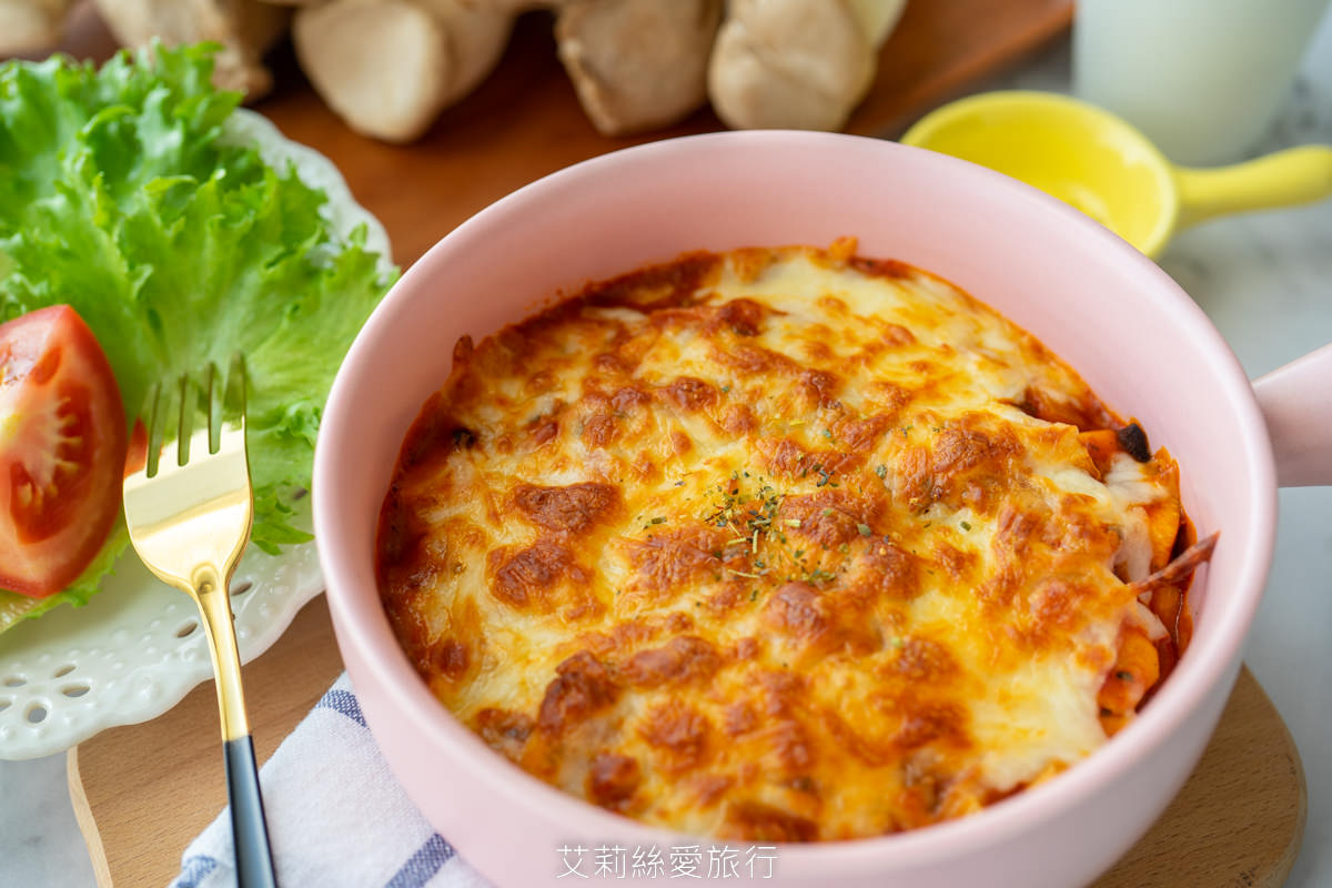 食譜》焗烤蕃茄肉醬杏鮑菇 簡單易學烤箱料理
