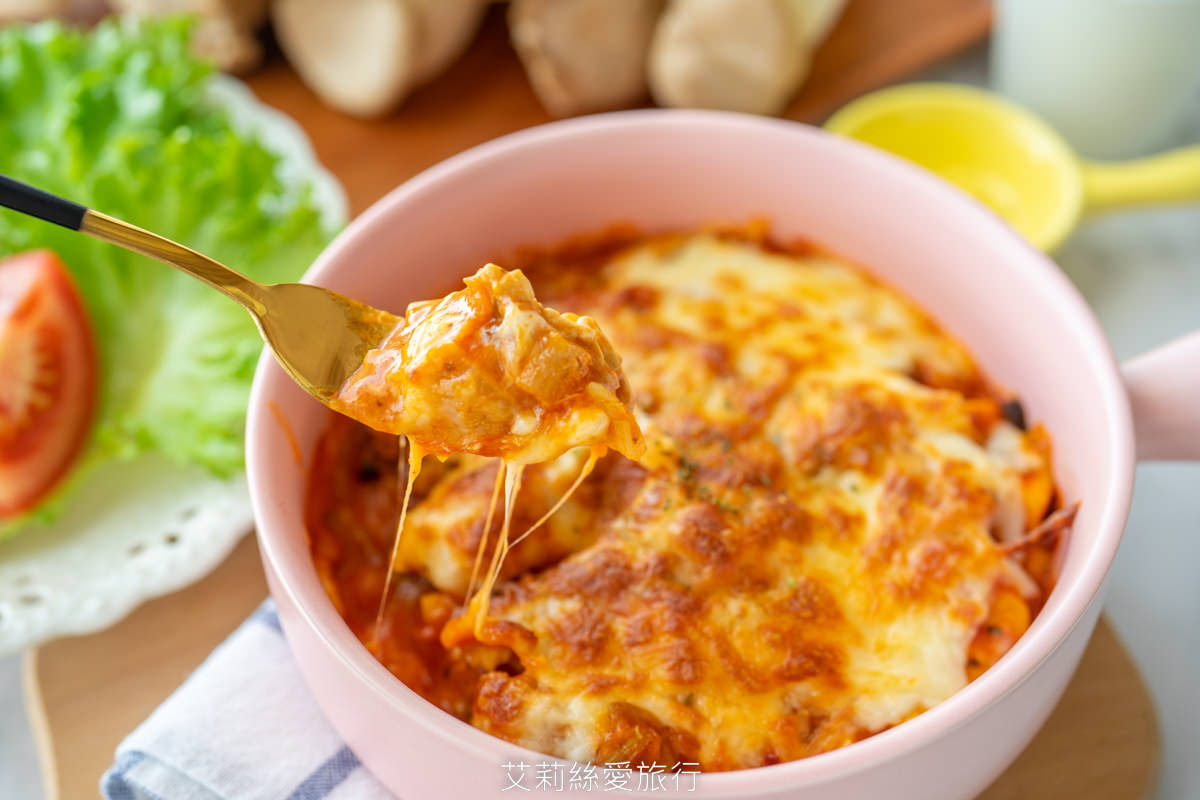 食譜》焗烤蕃茄肉醬杏鮑菇 簡單易學烤箱料理