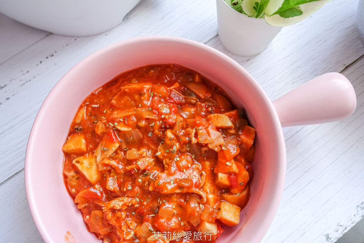 食譜》焗烤蕃茄肉醬杏鮑菇 簡單易學烤箱料理