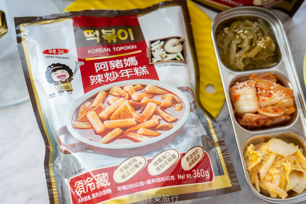 食譜 在家自煮韓式料理好簡單 韓英阿豬媽辣炒年糕 韓英韓國地瓜冬粉海苔捲 全聯就買得到哦！
