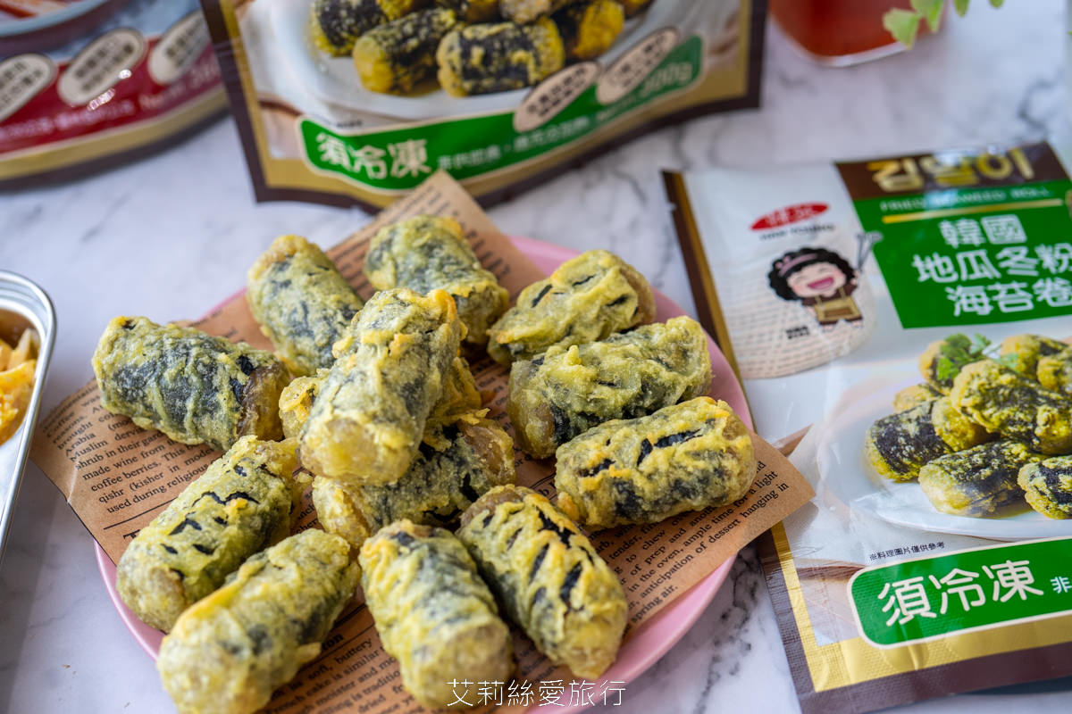 食譜 在家自煮韓式料理好簡單 韓英阿豬媽辣炒年糕 韓英韓國地瓜冬粉海苔捲 全聯就買得到哦！