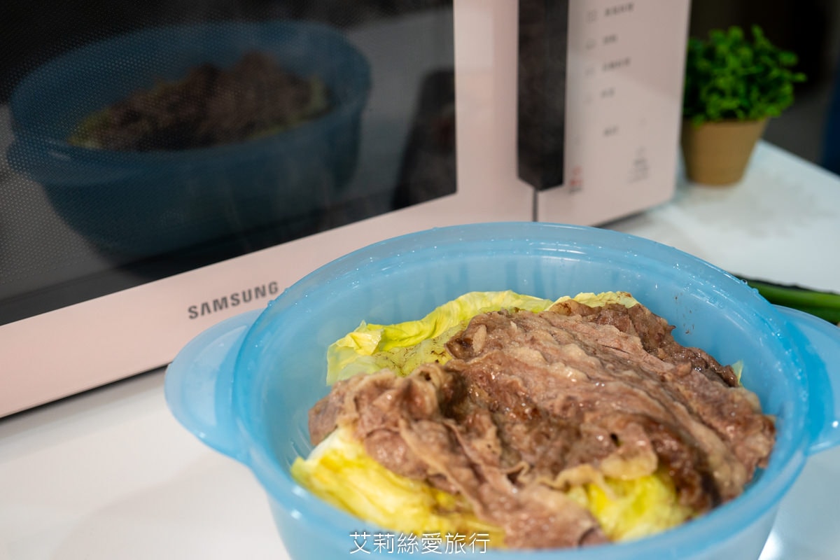粉紅控必看！三星 BESPOKE 珊瑚粉美型微波爐 快速解凍 蒸氣料理功能 保留食材的營養 快速又方便！限時開團！