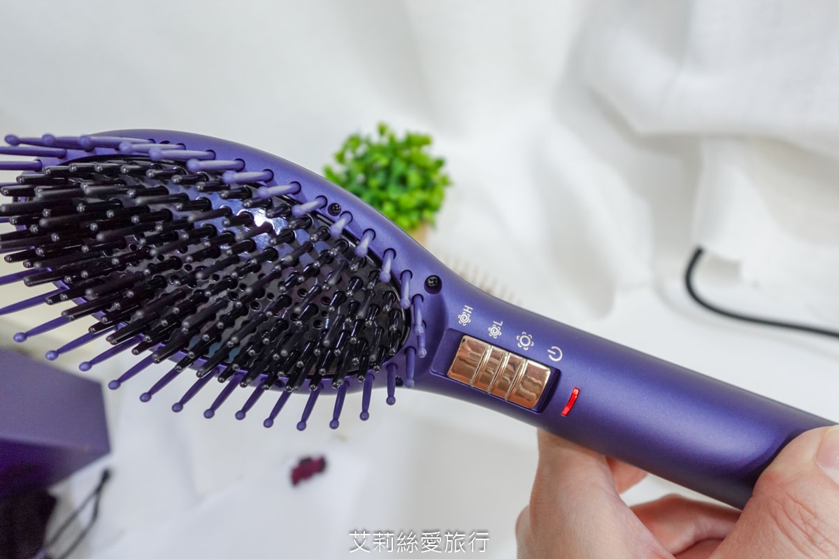 好物推薦！蓬鬆造型不求人！MUNICHI 沐尼黑溫感空氣熱風梳 65dB輕音量不擾人 梳子＆吹風機2in1 國際電壓出國也能用！