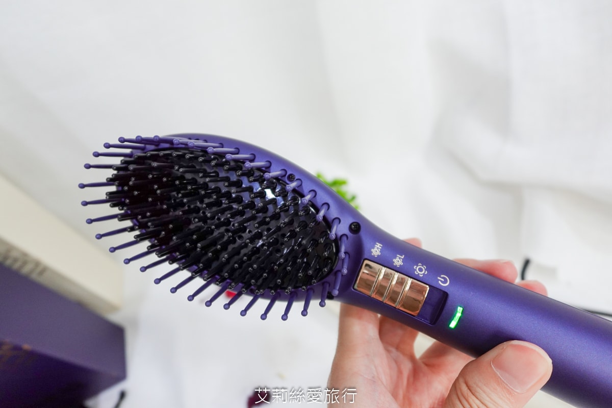 好物推薦！蓬鬆造型不求人！MUNICHI 沐尼黑溫感空氣熱風梳 65dB輕音量不擾人 梳子＆吹風機2in1 國際電壓出國也能用！