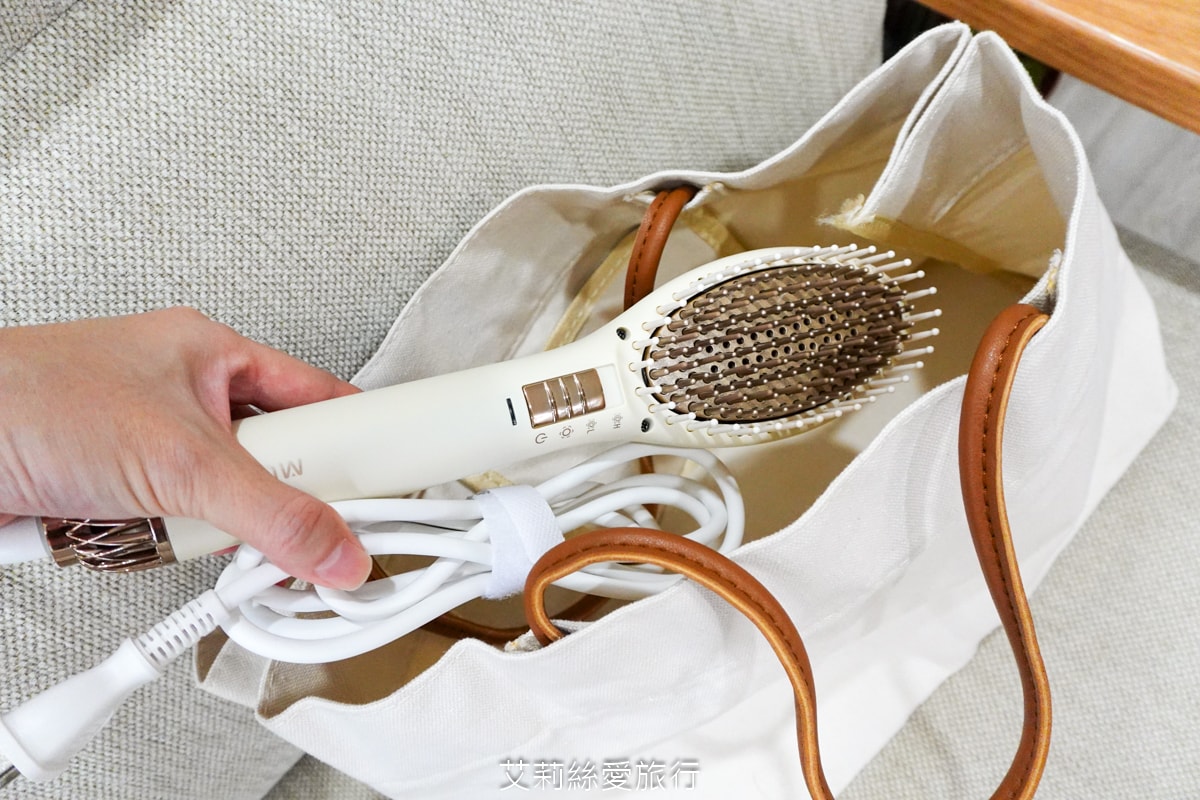 好物推薦！蓬鬆造型不求人！MUNICHI 沐尼黑溫感空氣熱風梳 65dB輕音量不擾人 梳子＆吹風機2in1 國際電壓出國也能用！