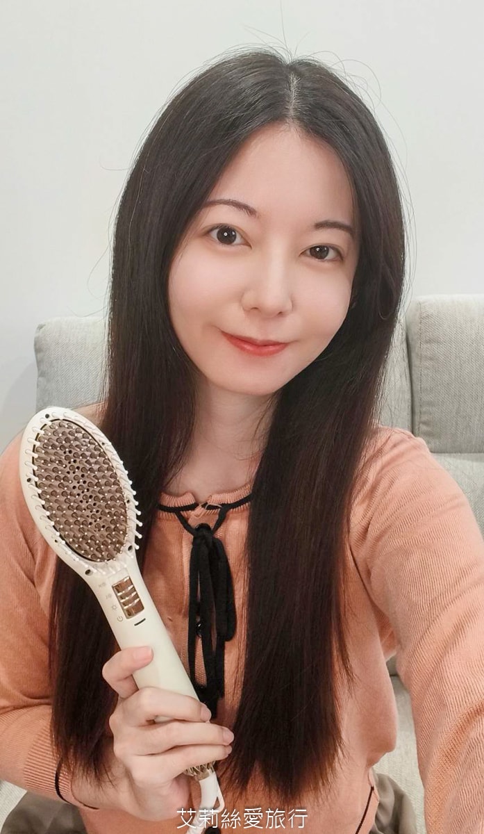 好物推薦！蓬鬆造型不求人！MUNICHI 沐尼黑溫感空氣熱風梳 65dB輕音量不擾人 梳子＆吹風機2in1 國際電壓出國也能用！