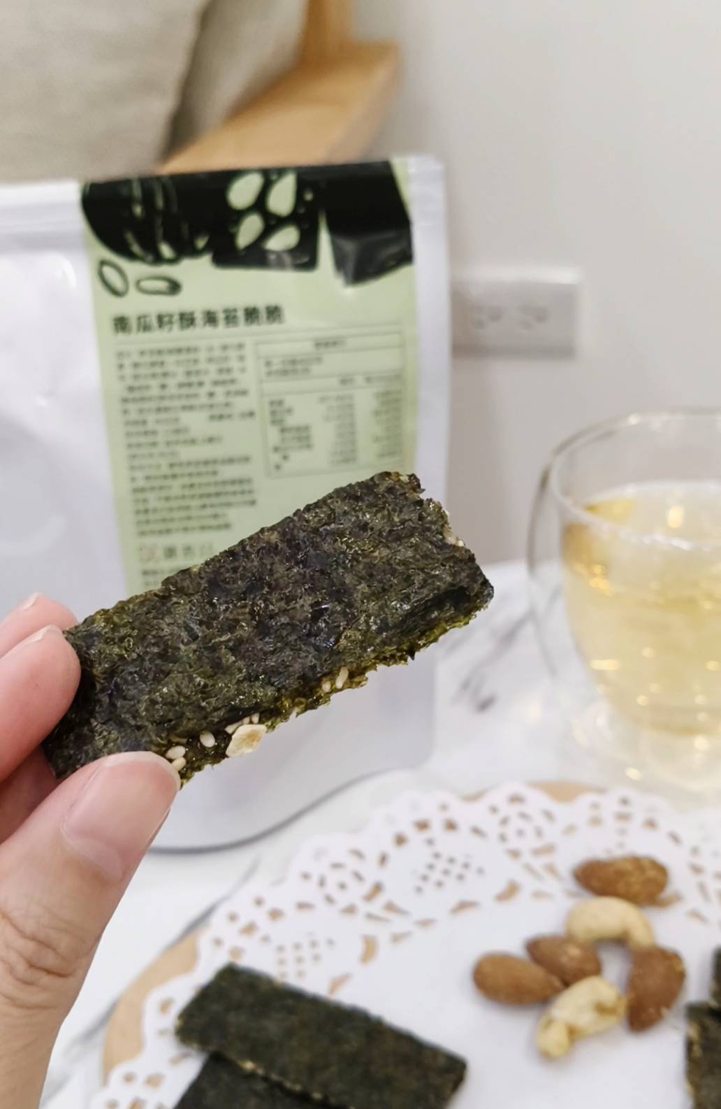 好吃零食伴手禮推薦 QIGI選吉海苔脆脆 腰果×杏仁果雙重脆 SGS檢驗合格 補充每日必需營養素